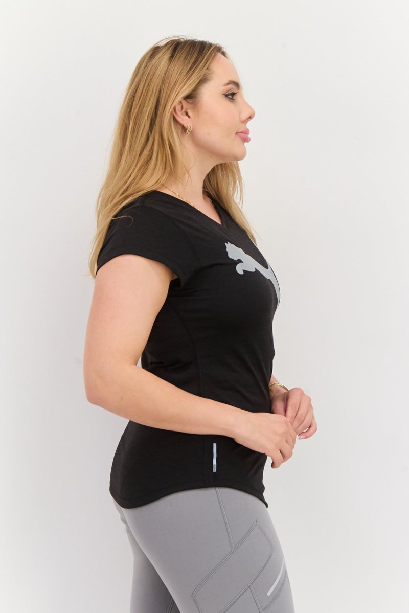 PUMA Women Sportswear Fit Short Sleeve Outdoor T-Shirt, Black - Image 3