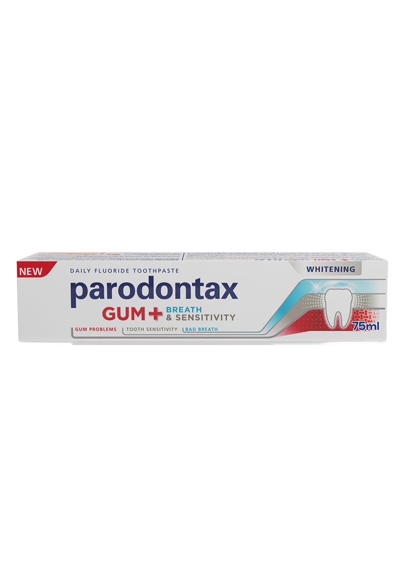 Parodontax Gum Breath And Sensitivity Whitening Toothpaste 75ml - Image 1