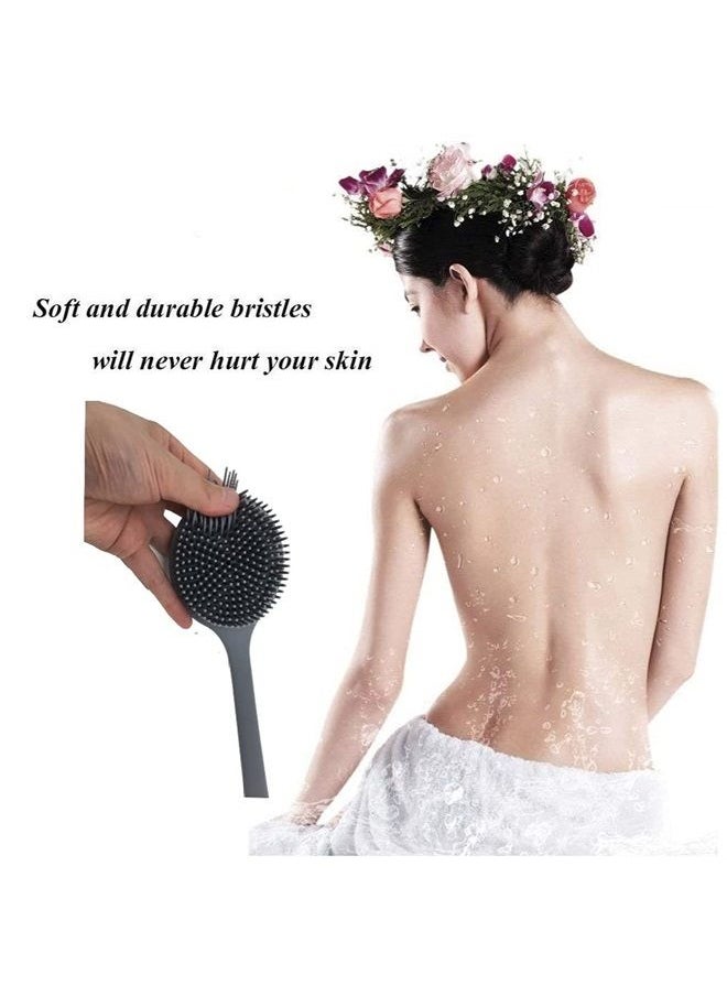 CINLITEK Silicone Body Scrubber, Long Handle Back Scrubber for Shower, Silicone Body Brush Shower Scrubber for Body, Shower Srush Back Brush Body Exfoliator  - Image 4