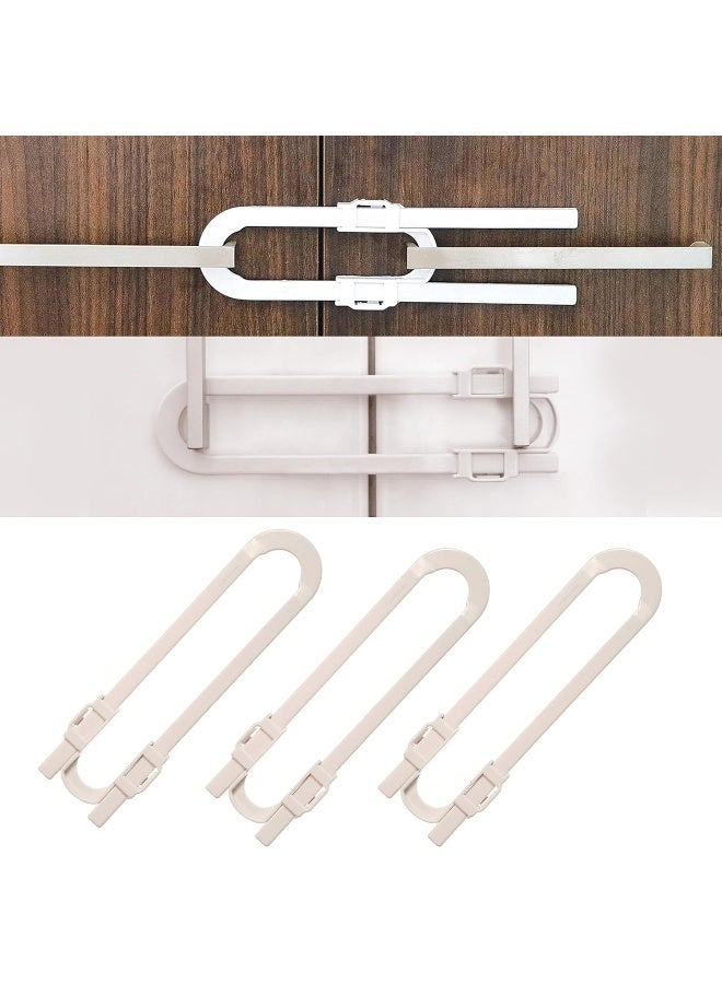 Little Chicks Cabinet Baby Safety Glide Lock - Latches for Knobs and D Shaped Handles - 3 Pack - Model CK026 - Image 1