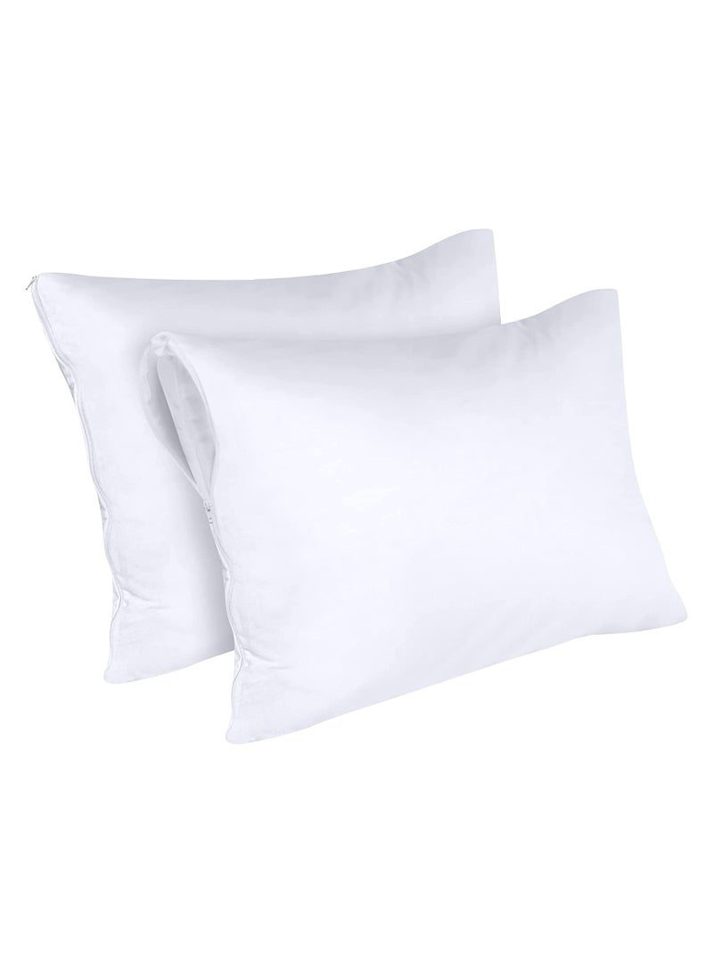 AL-HRAER Pair Of Protective Cases For Sleeping Pillows Soft And Waterproof To Keep The Pillow Clean And Not Exposed To Water To Ensure Comfortable And Deep Sleep Size 50X75 Cm - Image 1