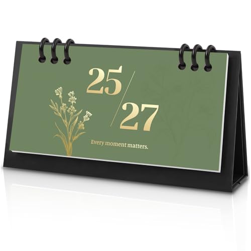 KONVINIT Small Desk Calendar 2025-2027, 6.3" x 3.1", 2026 Desk Calendar - Runs From July. 2025 Until June. 2027, 24 Months Mini Desktop Calendar for School, Home and Office Supplies - Image 1