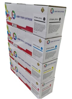 TCT 203A Toner Cartridge Set for CF540A CF541A CF542A CF543A Compatible with HP Color Laserjet Pro M254dw M254dn M254nw MFP M281fdw MFP M280nw MFP M281cdw MFP M281fdn Printers.  - Image 1