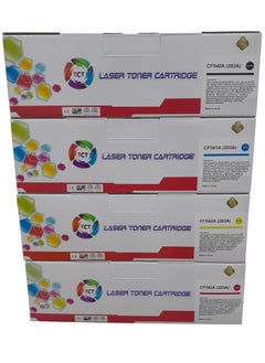 TCT 203A Toner Cartridge Set for CF540A CF541A CF542A CF543A Compatible with HP Color Laserjet Pro M254dw M254dn M254nw MFP M281fdw MFP M280nw MFP M281cdw MFP M281fdn Printers.  - Image 2