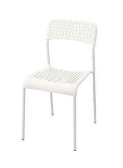 ECVV ECVV Plastic Dining Chair for Living Room, Dining Chair for Home, Kitchen, Indoor and Outdoor like patio, Terrace and Garden, Plastic Dining Chair for Bedroom | WHITE |  - Image 1