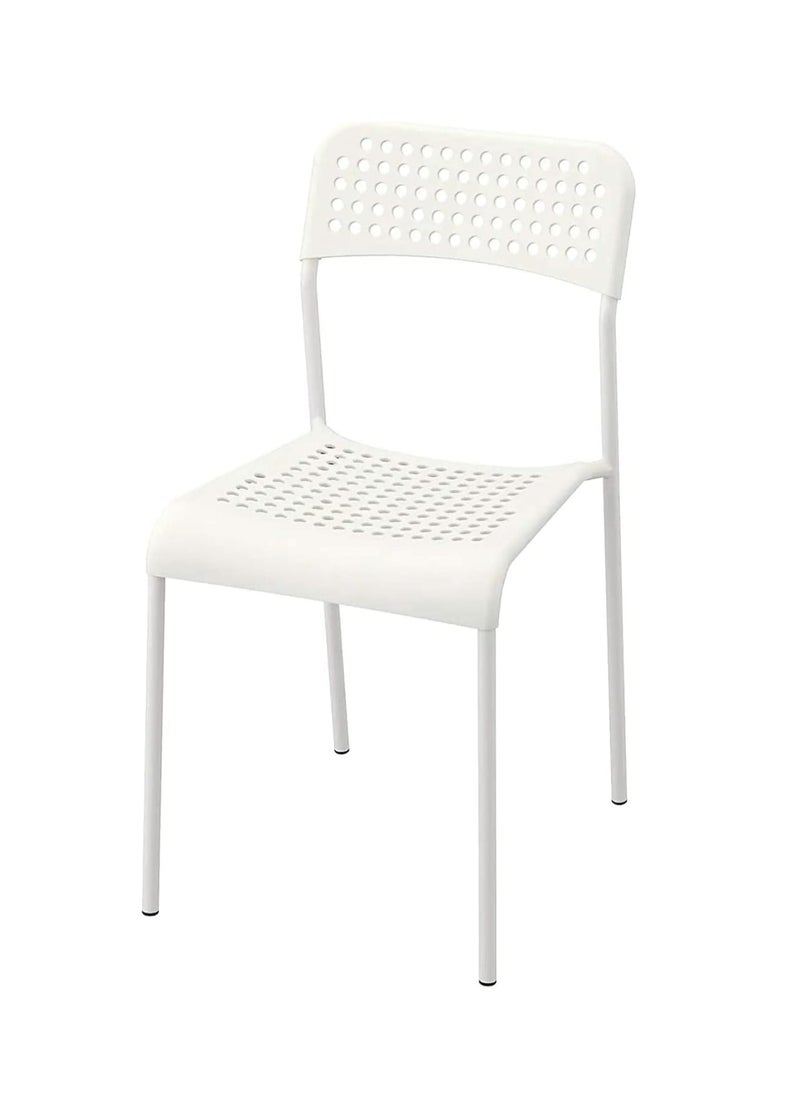 ECVV ECVV Plastic Dining Chair for Living Room, Dining Chair for Home, Kitchen, Indoor and Outdoor like patio, Terrace and Garden, Plastic Dining Chair for Bedroom | WHITE |  - Image 1