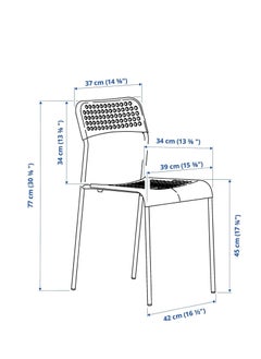 ECVV ECVV Plastic Dining Chair for Living Room, Dining Chair for Home, Kitchen, Indoor and Outdoor like patio, Terrace and Garden, Plastic Dining Chair for Bedroom | WHITE |  - Image 3