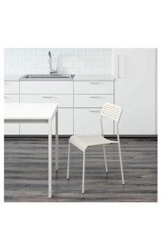 ECVV ECVV Plastic Dining Chair for Living Room, Dining Chair for Home, Kitchen, Indoor and Outdoor like patio, Terrace and Garden, Plastic Dining Chair for Bedroom | WHITE |  - Image 4