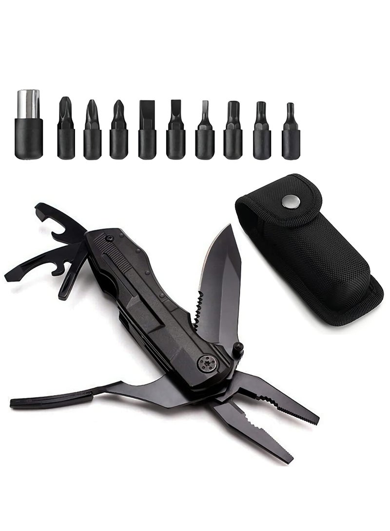 Zikra أداة متعددة، أداة بقاء 5 في 1 مع ملقط متعدد محمول، أداة متعددة الاستخدامات من الفولاذ المقاوم للصدأ، مفك براغي متعدد الأغراض، ملقط بزنبرك مع حقيبة وقطع للبقاء، في الهواء الطلق وأكثر - Image 1