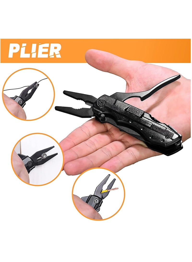 Zikra أداة متعددة، أداة بقاء 5 في 1 مع ملقط متعدد محمول، أداة متعددة الاستخدامات من الفولاذ المقاوم للصدأ، مفك براغي متعدد الأغراض، ملقط بزنبرك مع حقيبة وقطع للبقاء، في الهواء الطلق وأكثر - Image 3