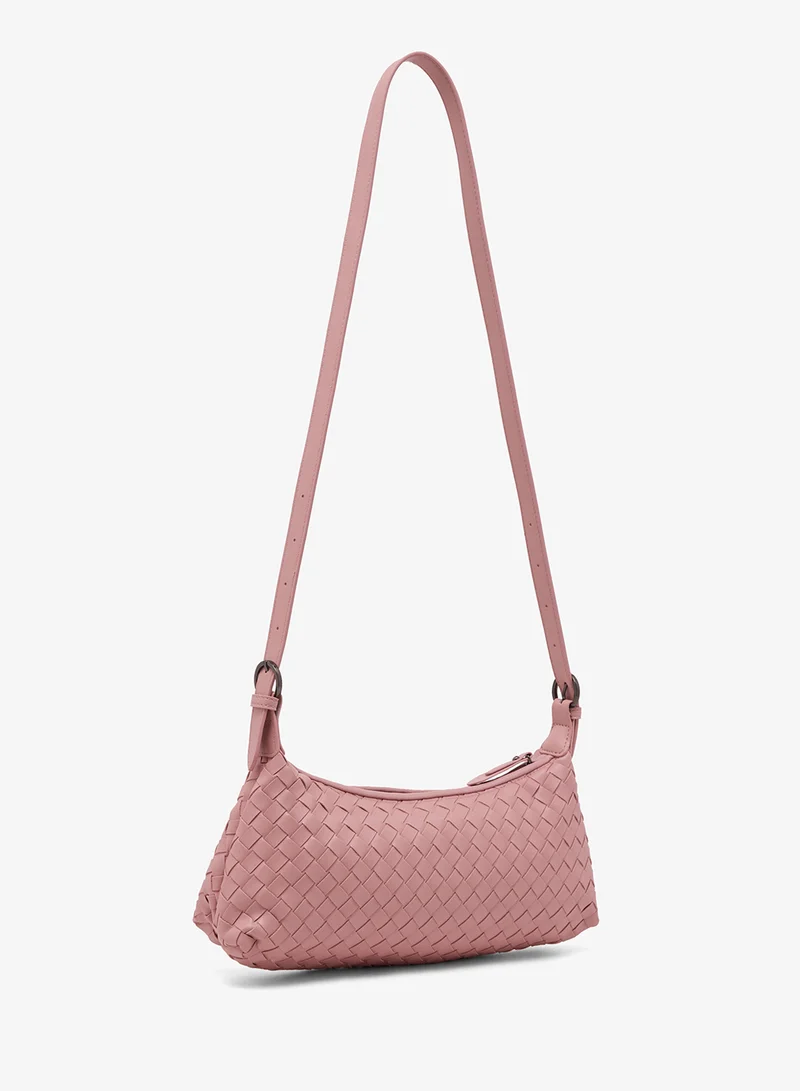 Ginger Woven Textured Shoulder Bag