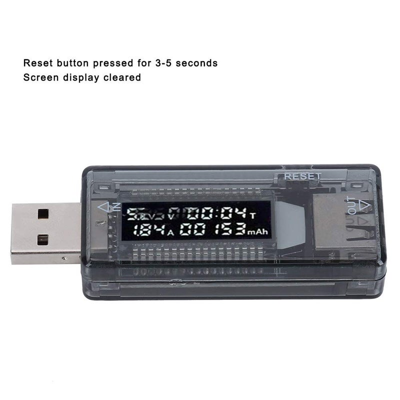 USB Tester V21 Voltmeter Ammeter Capacity Meter with LCD Display and Memory Function - Image 4