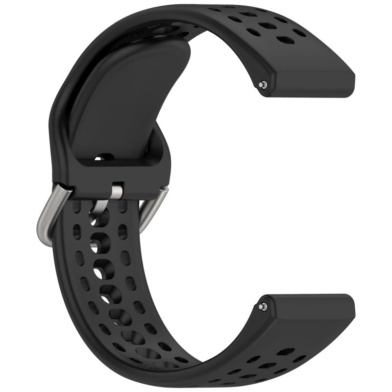 For Amazfit Bip 6 Quick Release Buckle Silicone Watch Band(Black) - Image 4