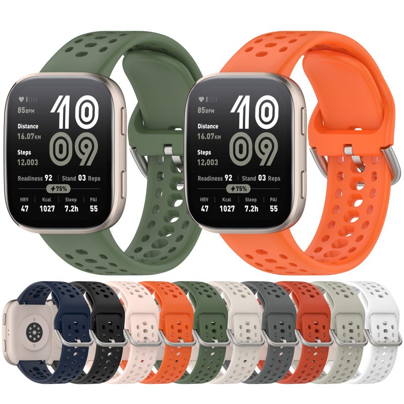 For Amazfit Bip 6 Quick Release Buckle Silicone Watch Band(Black) - Image 5