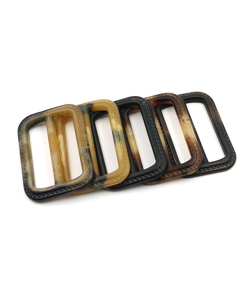 90 Pcs Black Resin Faux Leather Texture Belt Buckles Three Position Button Coat Accessories For Trench Coats 40mm 1.57in - Image 4