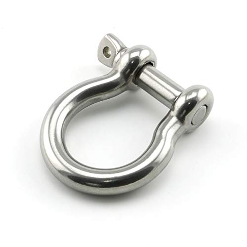 Heyous 1/2 Inch 12mm Screw Pin Anchor Shackle Stainless Steel Heavy Duty Bow Shape Load Clamp for Chains Wirerope Lifting Paracord Outdoor Camping Survival Rope Bracelets - Image 5
