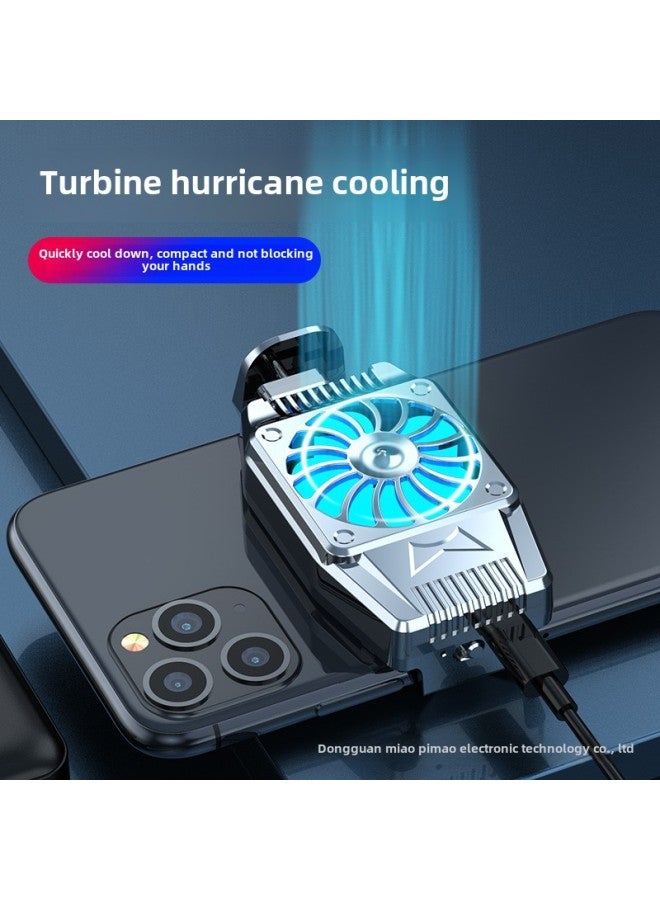 Loquat Running Volume H15 Mobile Phone Radiator Wind Cooling Back Clip Type Refrigerator Rechargeable Hand Tour Chicken Live Cooler-Color:H15 Silver (plug-in) - Image 4