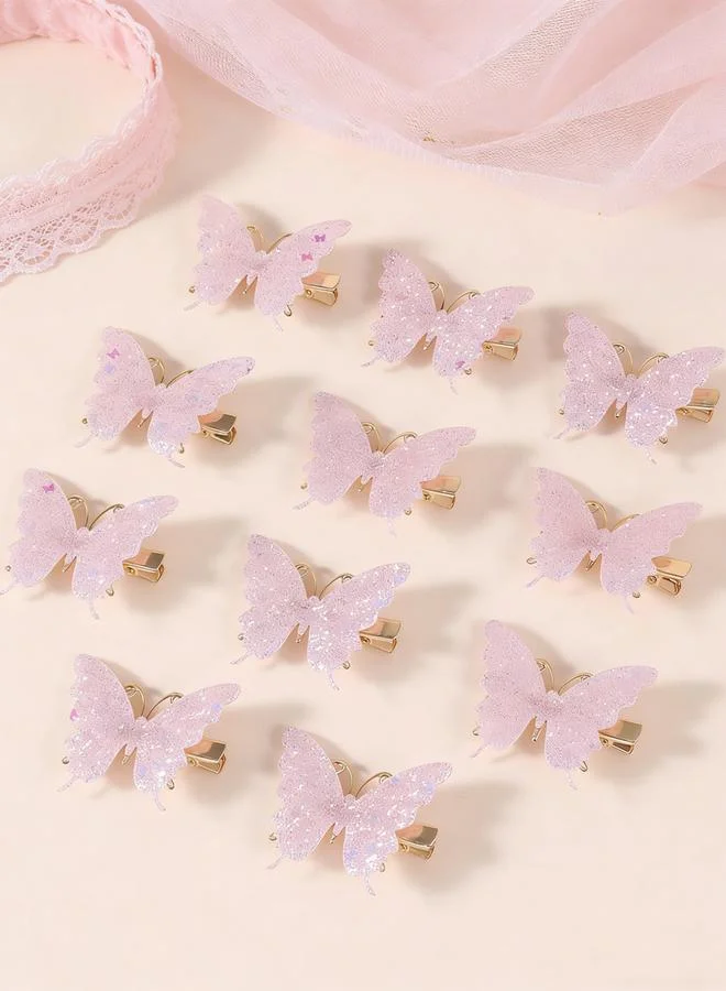 تايك تو طقم مشابك شعر فراشة 10 قطع