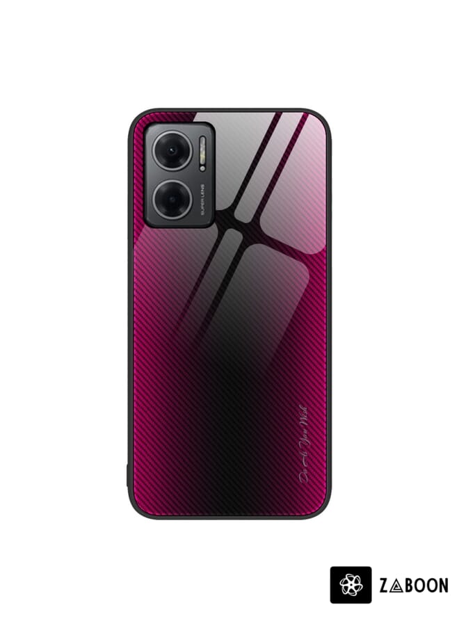 Zaboon Protective Case Cover For Xiaomi Redmi Note 11E Texture Gradient Glass TPU - Image 1