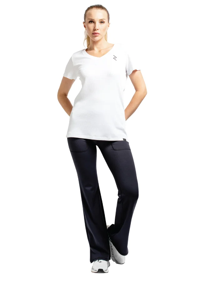 زيسي Women's Waffle Knit V-Neck Tee