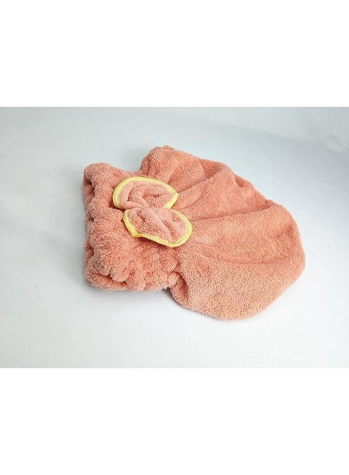 Fiber Solid Pattern Head Towels – Orange Red, Soft, Absorbent & Durable Towels for Hair Drying, Spa, Bath, and Daily Use - Image 1