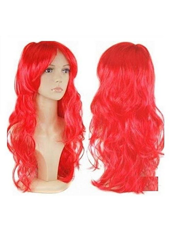 Krisah 20" Wavy Long Hair Wig Accessories Artificial Hair For Cosplay/Photo Shop Party Props/Fun Hair For Dressing (Glitzy Red) - Image 3