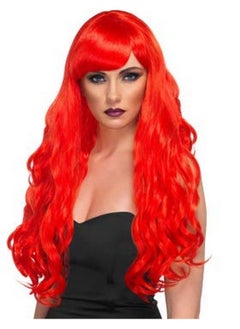 Krisah 20" Wavy Long Hair Wig Accessories Artificial Hair For Cosplay/Photo Shop Party Props/Fun Hair For Dressing (Glitzy Red)  - Image 4