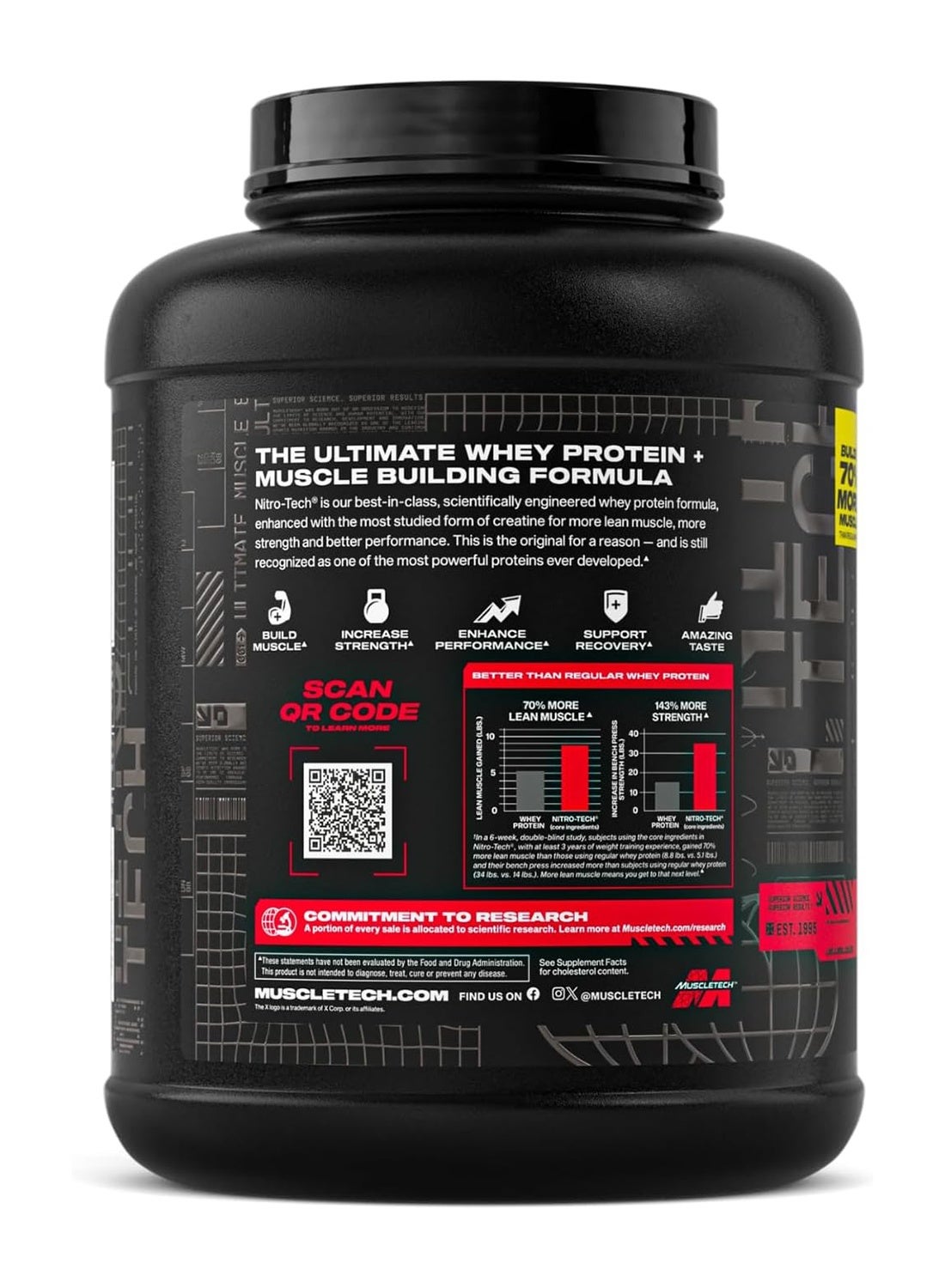 Nitro Tech Whey Isolate Protein - Strawberry - 1.81 Kg