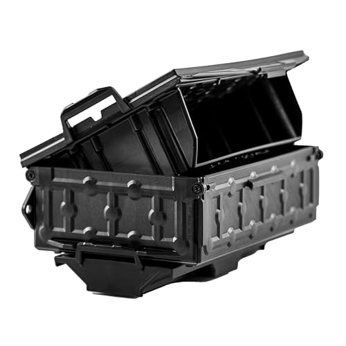 YakAttack TracPak with PicPocket QuickDraw - Black | Track Mount Storage Box with Spring-Loaded Lid | Quick Release Base & Labels Included | Vertical or Horizontal Mount | Made in USA - Image 1