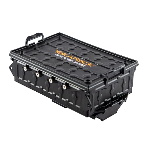 YakAttack TracPak with PicPocket QuickDraw - Black | Track Mount Storage Box with Spring-Loaded Lid | Quick Release Base & Labels Included | Vertical or Horizontal Mount | Made in USA - Image 3