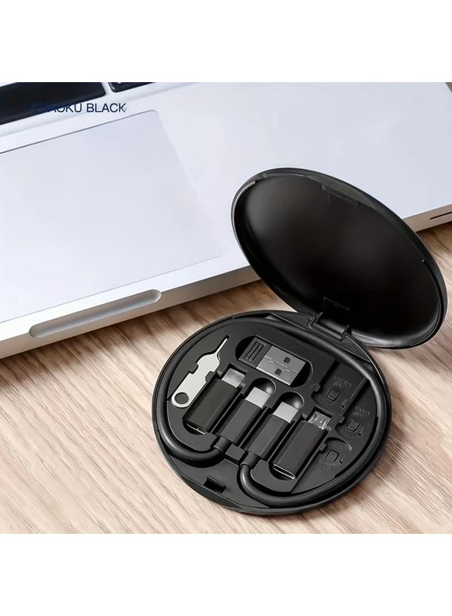 علبة شحن سريعة 5 في 1 باللون الوردي مع صندوق تخزين ونقل بيانات لأجهزة iPhone وأندرويد والتابلت USB - Image 5