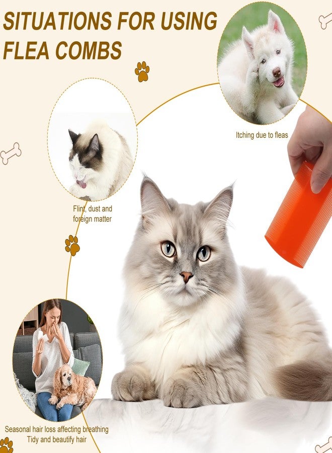 RMERVE 100 Pcs 5 Colors Double Side Tooth Pet Flea Comb Bulk for Cats Dogs Lice and Tick Comb for Small Cats Dogs Kitten Indoor - Image 4