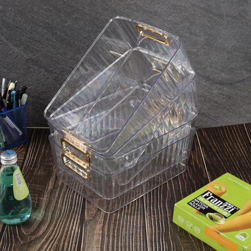 Ggbin 4 Pack MultiUse Clear Organizer Bins Small Plastic Storage Container for Kitchen Pantry Bathroom - Image 3