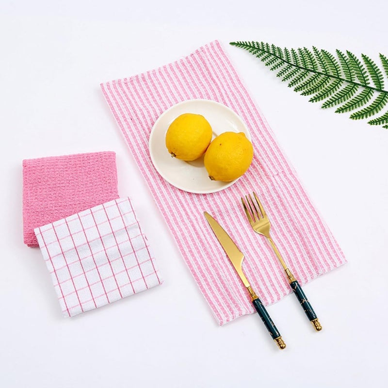 SHERCHPRY 6pcs Kitchen Dish Towels Set Absorbent Kitchen Washing Towels for Home Cleaning Multipurpose Dishcloths for Washing Dishes and Dusting Random Color - Image 5