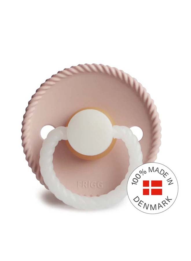 FRIGG Rope Latex Baby Pacifier 0-6M 1-Pack Blush Night - Size 1