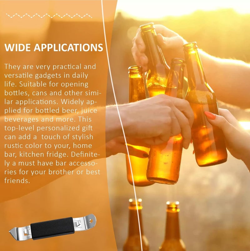 KTOJOY 5 Pack Magnetic Bottle Openers Stainless Steel Flat Bottle Opener Solid and Beer Openers Small Bottle Opener Can Tapper with Magnet for Camping and Traveling - Image 5