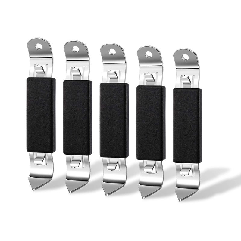 KTOJOY 5 Pack Magnetic Bottle Openers Stainless Steel Flat Bottle Opener Solid and Beer Openers Small Bottle Opener Can Tapper with Magnet for Camping and Traveling - Image 1