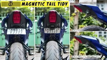Autozap Premium Magnetic Foldable Tail Tidy Number Plate Holder for Universal for All Bikes - Image 3