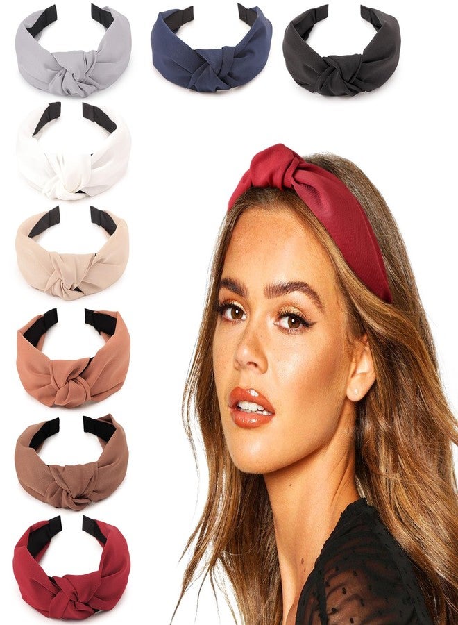 DRESHOW Knotted Headbands - Non-Slip Boho Wide Top Knot Hair Hoops for Women and Girls, 8 Pcs - Image 1