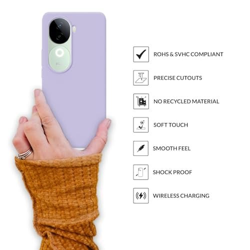 SPRIG Compatible with iQOO Z9s Premium SilkTone Back Cover Drop Tested Shock Proof Mobile Case for Men, Women, Boys and Girls with Camera Protection (Light Purple) - Image 4