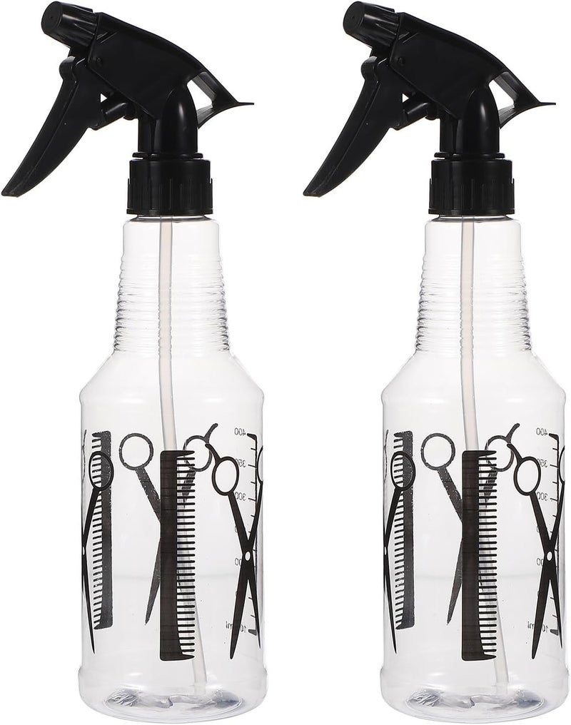 Zerodeko 2pcs Plastic Hair Styling Spray Bottles with Fine Mist Salon Water Mister for Home and Professional Hair Care - Image 1
