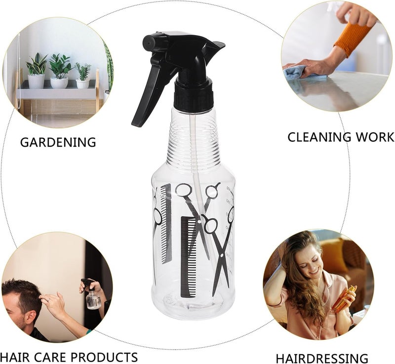 Zerodeko 2pcs Plastic Hair Styling Spray Bottles with Fine Mist Salon Water Mister for Home and Professional Hair Care - Image 3
