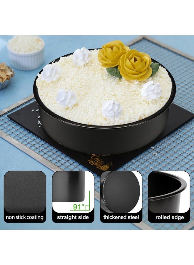 AWTBDP 6 Inch Cake Pans Set of 3, Smash Cake Pans with 100PCS Parchment Paper for Layer Cakes, No-Stick Round Cake Pan Sets for Baking, Durable Baking Pan Set for Christmas Birthday, Dishwasher Safe - Image 3
