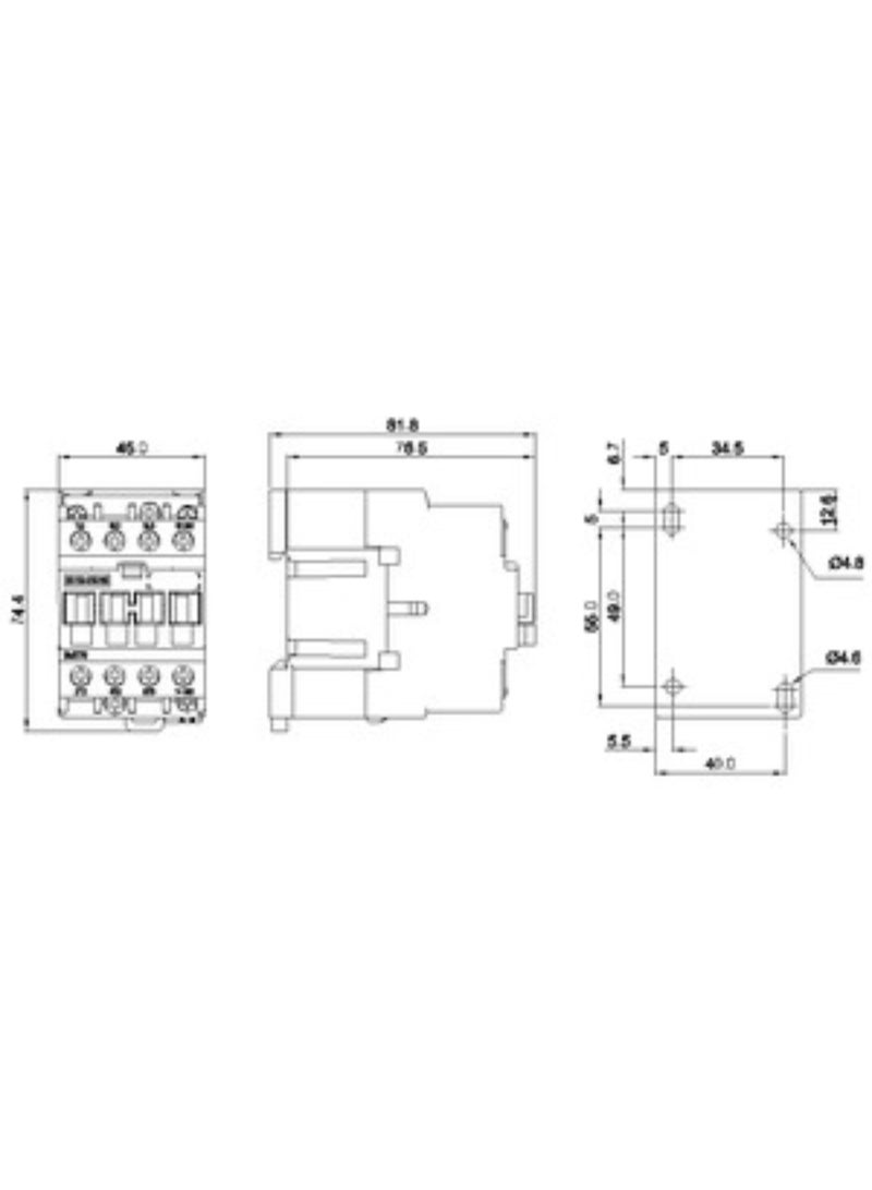 Siemens Power Contactor – 3-Pole, AC3: 18A, 1NO, 24V AC, Screw Terminals - (Model-3MT7018-1AA100-AC2) - Image 2