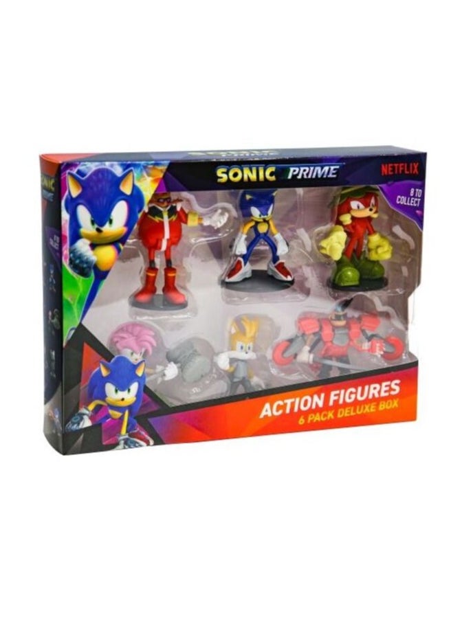 SONIC - Sonic Articulated Action Figures 6 Pack Deluxe Box S1 - 1 Pack Only, Assorted - Image 1