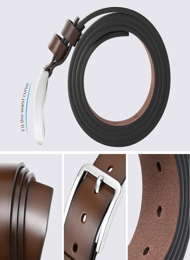 SENDEFN Men's Leather Dress Belt - Every Day Leather Jeans Belt for Men Work Business Casual, Classic and Fashion Designs with Gift Box - Image 5