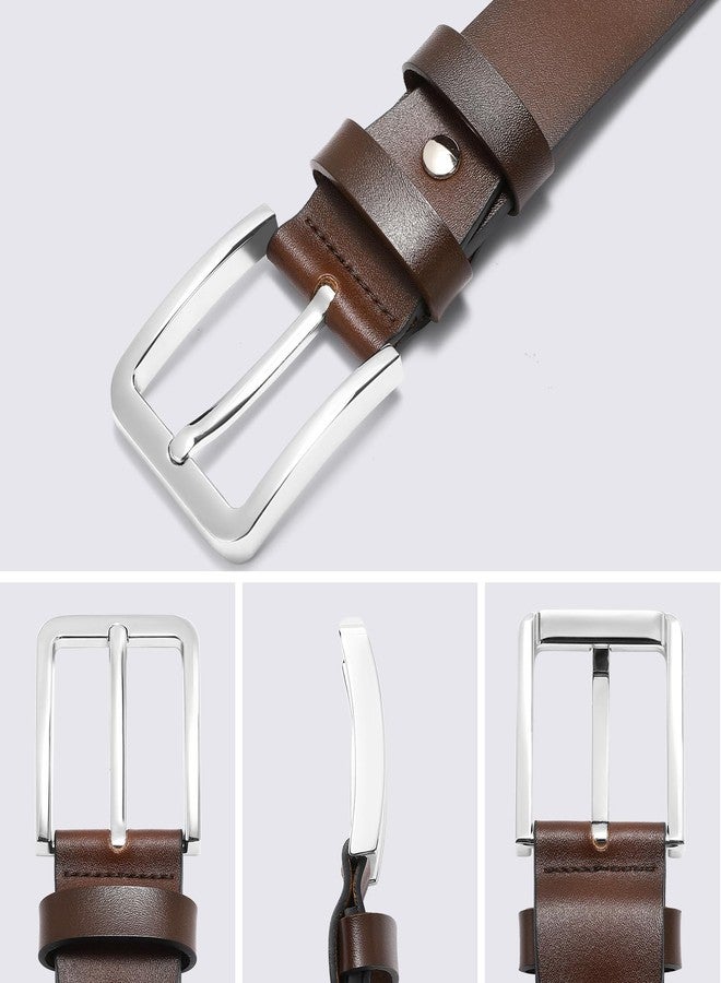 SENDEFN Men's Leather Dress Belt - Every Day Leather Jeans Belt for Men Work Business Casual, Classic and Fashion Designs with Gift Box - Image 4