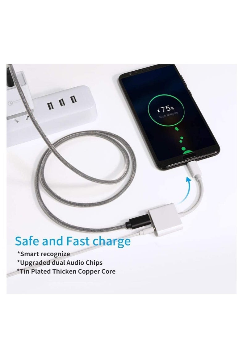 Raxoom USB C to 3.5mm Headphone and Charger Adapter,2 in 1 USB C to Aux Audio Jack with PD 60W Fast Charging Dongle Fit with Galaxy S22 Ultra/S21 Ultra/S20/S20+ Ultra, Note 20/10,Pixel 5/4XL/3 XL/2XL - Image 3