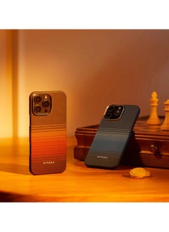 PITAKA pitaka for iPhone 16 Case Compatible with MagSafe, Thin & Light iPhone 16 Case with a Caseless Feel, 1500D Aramid Fiber Woven Tactile Woven Case- Moonrise  - Image 5