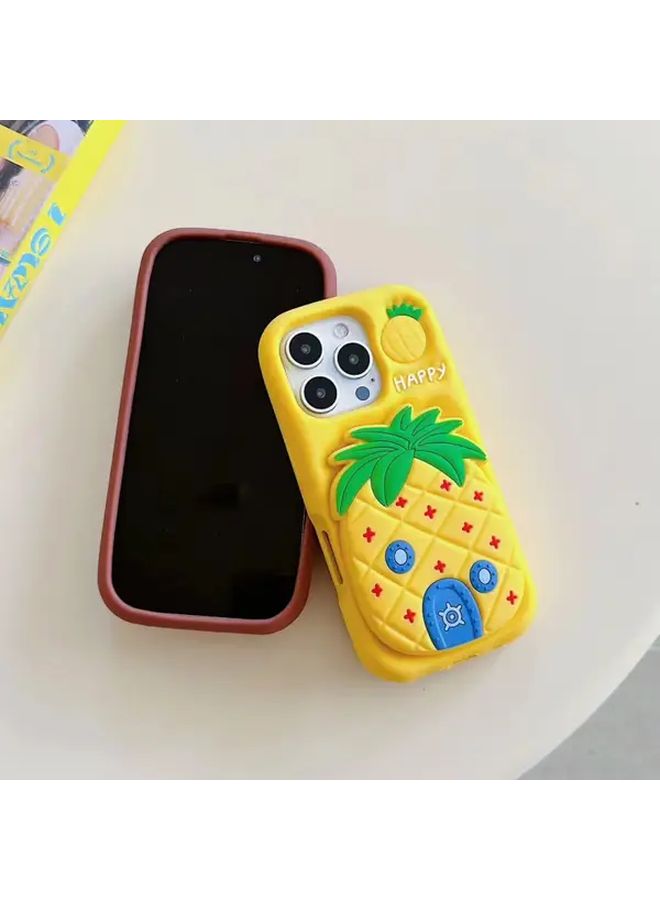 حالة حامل الأناناس الأصفر لجهاز iPhone 12 Pro للعرض بدون استخدام اليدين - Image 4